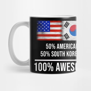 50% American 50% South Korean 100% Awesome - Gift for South Korean Heritage From South Korea Mug